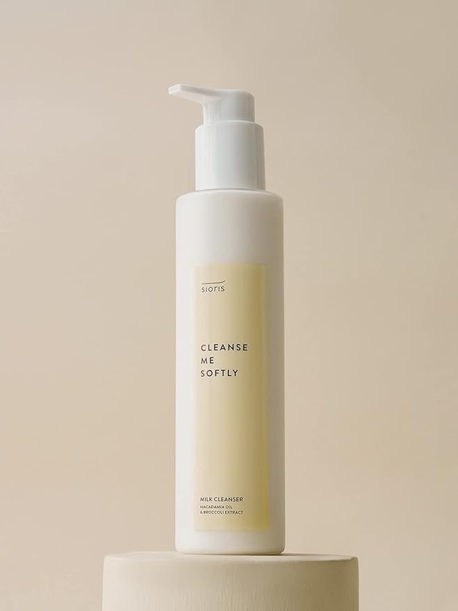 SIORIS Cleanse me softly milk cleanser, Vegan, Daily gentle skin cleanser, natural citrus 62.6% water, Macadamia seed oil, cleansing milk for dry and sensitive skin