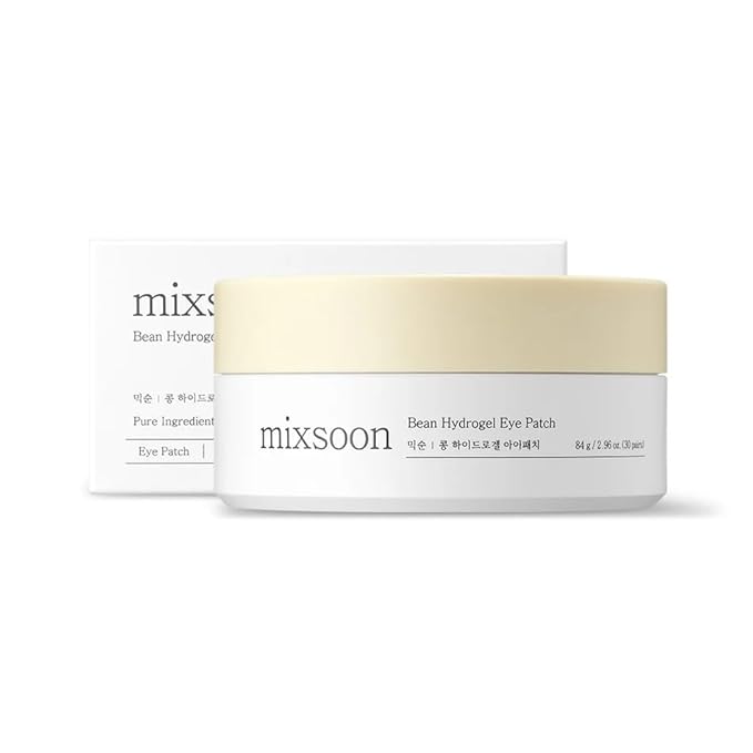 mixsoon Bean Hydrogel Eye Patch 84 g / 2.96 oz. (30 pairs) Korean Glass Skin Care Under Patch Hydrating Radiance Easy Patch fore Korean Glass SKin Care