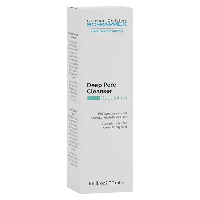 Schrammek Deep Pore Cleanser (6.8 fl oz) - Cleansing Milk for Normal Skin - Makeup Removal - Face Wash & Cleanser – No Parabens - Skin Care - Dr