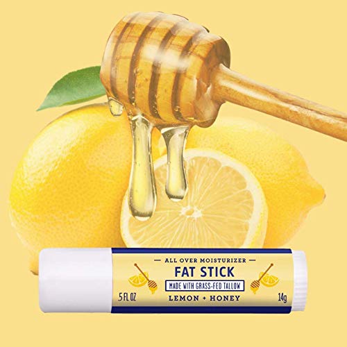 FATCO Fat Stick and All Purpose Moisturizing Stick for Dry Areas on your Face, Lips, and Body - Lemon + Honey (2-Pack)