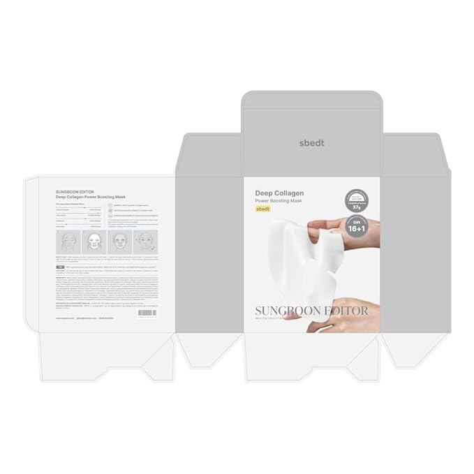 SUNGBOON EDITOR Deep Collagen Overnight mask 37gx17ea | Real Collagen 2,160,000PPB for Elasticity | TikTok Trend Items | Original Hydrating Collagen Face Mask | Korean Skin Care