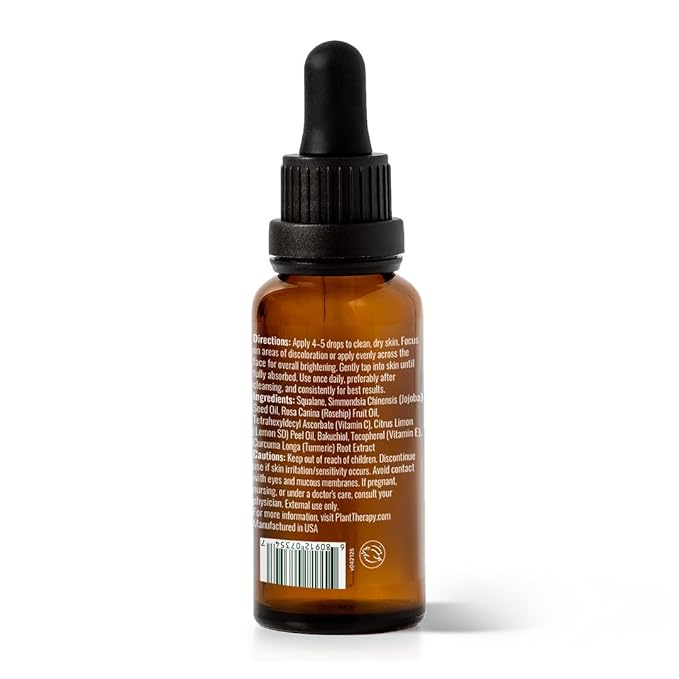 Plant Therapy Dark Spot Facial Oil 30 mL (1 oz) Visibly Reduces the Look of Dark Spots, and Scars, Promotes a More Even, Brighter-Looking Tone, Defends Against Discoloration-Causing Stressors