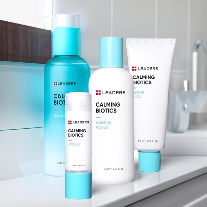 LEADERS Cosmetics Calming Biotics Essence Water - 150ml/5.07 Fl Oz Hydrating Strengthening Nourishing and Deep Moisturizing Toner for Sensitive Skin