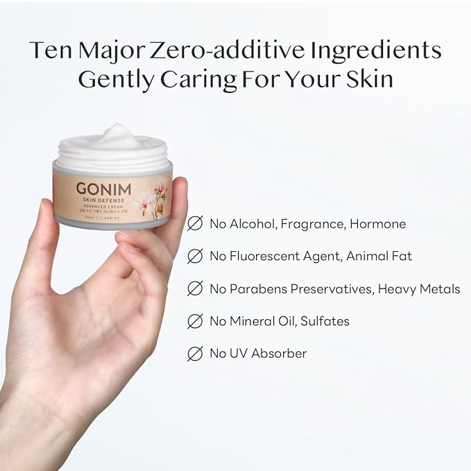GONIM Face Moisturizer Korean Skin Care, Anti Aging Support with Collagen Activation,Skin Barrier Repair Face Cream, Daily Face Moisturizer for Dry, Sensitive Oily Skin,Shea Butter Hydration 1.69fl.oz