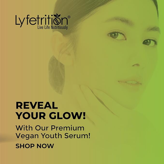 Lyfetrition Vegan Youth | 12 Fl oz Large Bottle | Anti-Aging And Wrinkle Serum | (Skin and Face Formula).