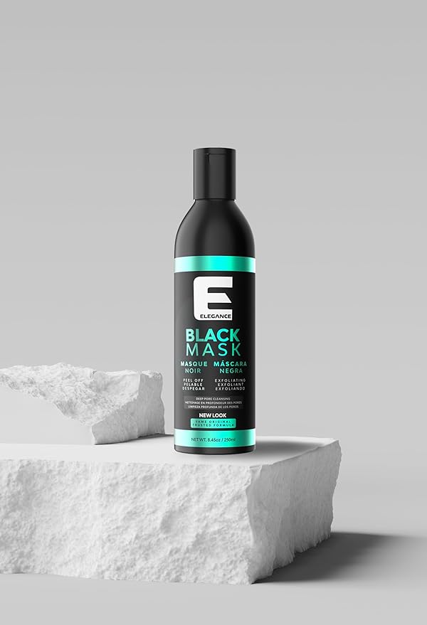 Elegance Peel Off Mask, 8.45 Oz, Black Face Mask with Charcoal, Facial Mask that Eliminates Blackheads, Removes Impurities and Restores your Skin (Pack of 2)