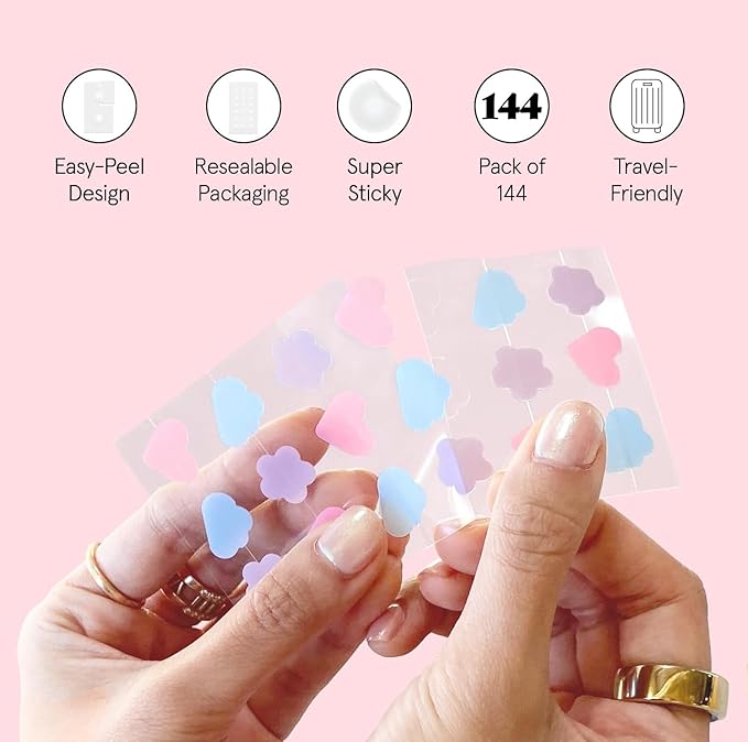 grace & stella Award Winning Pimple Patches for Face - Dermatologist Tested Acne Patches - Hydrocolloid Patch for Breakouts, Whiteheads - Vegan Acne Spot Treatment for Face (Multishape, 144 Count)