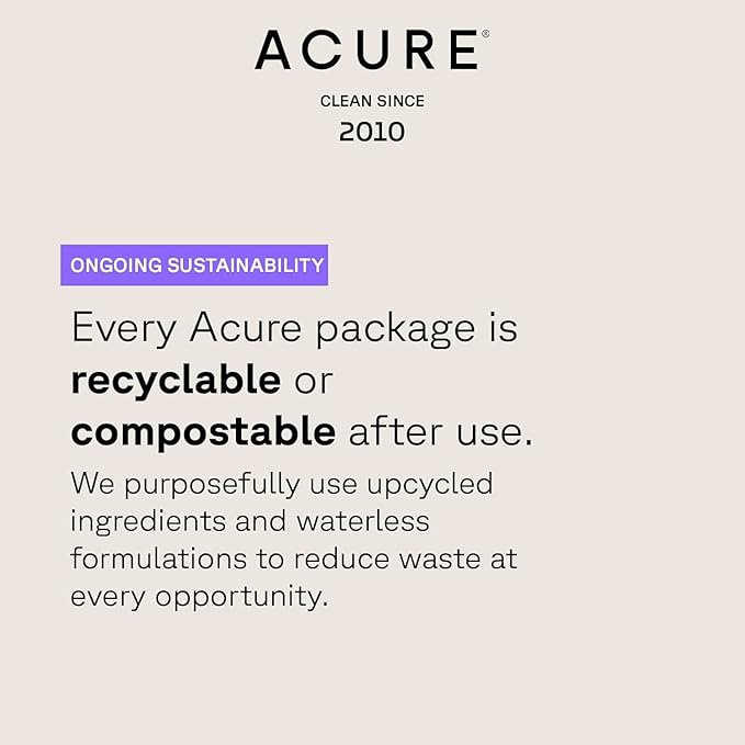 Acure Brightening Facial Scrub - Exfoliating Face Wash, Gentle Daily Scrubber & Exfoliator for Women & Men for Radiant Skin, Cleansing Wash with Sea Kelp & French Green Clay - 4 fl oz (2 Pack)