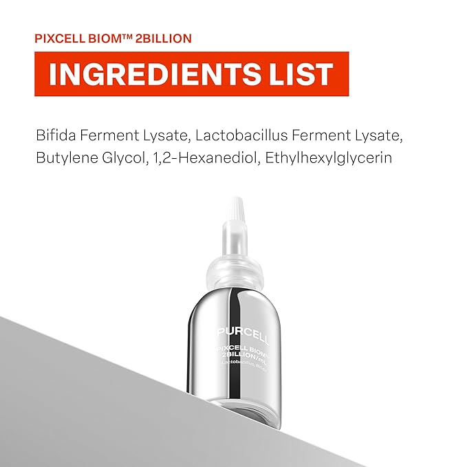 Pixcell Biom 2B/mL - Restores Skin Barrier with Bifida, Lactobacillus Ferment Lysate, Korean Probiotic Drops for acne prone skin and sensitive skin (55ml, 1.85 Fl Oz.)