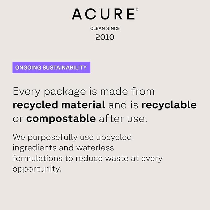 Acure Brightening Glow Serum - Anti Aging Face Serum, Bright Glow for Women & Men, Facial Skincare with Argan Oil and Cranberry Seed Oil, Vegan & Cruelty Free - 1 fl oz (2 Pack)