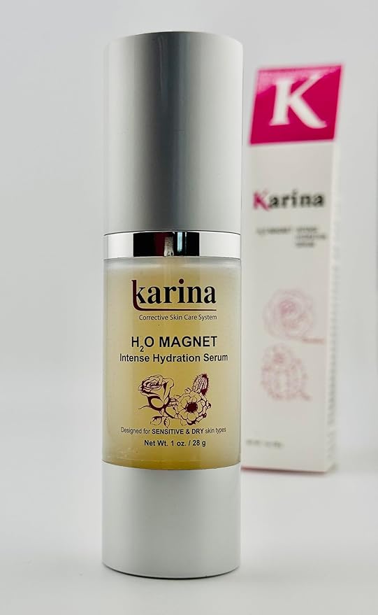 Karina Skincare H2O Magnet Face & Eye Serum – Hydrating Serum with Sodium Hyaluronate & Botanical Extracts – Reduces Fine Lines, Puffiness & Dryness – For All Skin Types – 1 oz