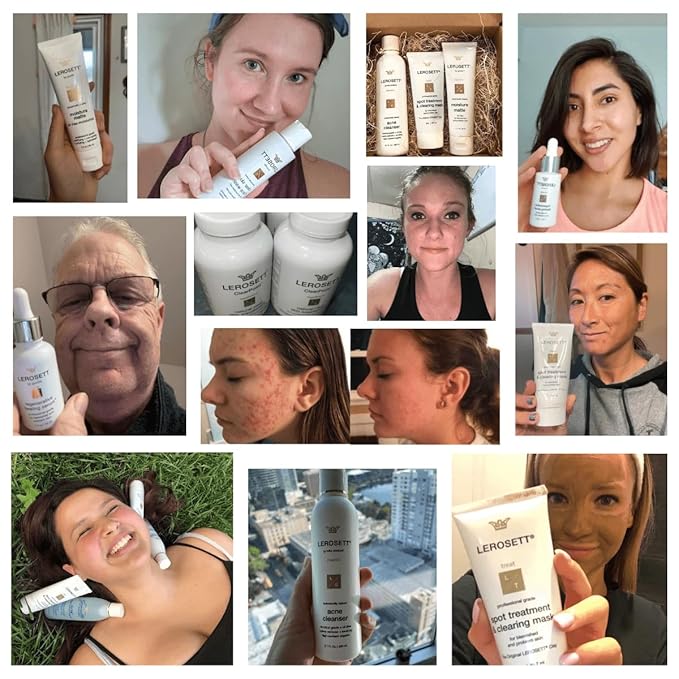 LEROSETT Facial Clay Mask for Balanced, Clear-Looking Skin. Helps Refine Pores & Reduce Excess Oil. 100% Natural, Spa-Grade, Made in Sweden Since 1987