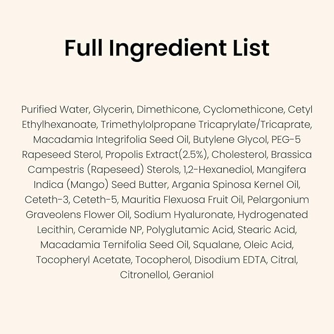 CNP Honey Ceramide Moisturizer with Propolis Extract & Hyaluronic Acid, Propolis Ampule Oil-in-Cream with 5 Oil Blend, Anti Aging Face Cream, for Firm, Radiant Skin, Korean Skin Care (1.76 fl. oz)