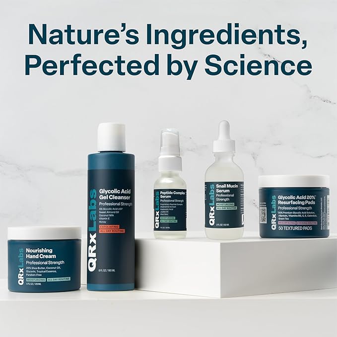 QRxLabs Plant-Based Squalane Face Moisturizer - 2 fl oz (60 mL) - Hyaluronic Acid Hydrating Cream for Face & Body - Moisturizing Cream with Vitamin B5 & Rice Protein - Silicone-Free Cruelty-Free