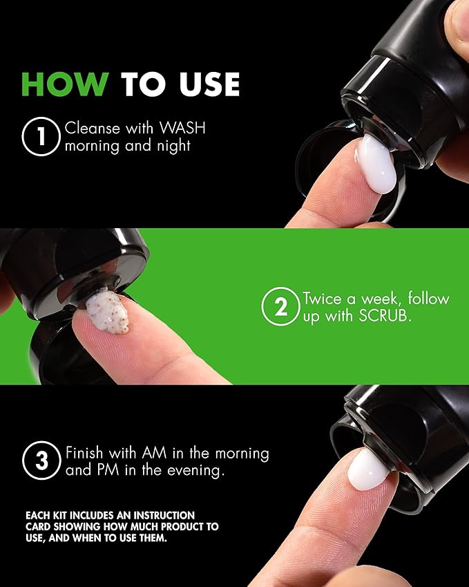 Tiege Hanley 90 Day Large Skin Care Set for Men, Essential Routine, System Level 1, Daily Face Wash, Facial Scrub, Moisturizer With SPF, and Night Cream for Healthy Skin, Men’s Skin Care, 4 Piece Kit