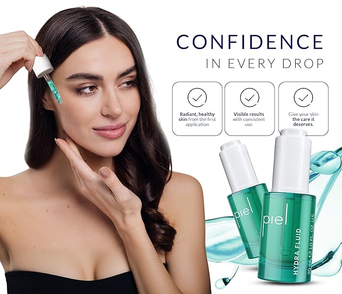Piel Hydra Fluid – Hydrating Facial Serum with Hyaluronic Acid and Allantoin – Lightweight and Fast-Absorbing Formula – Fragrance-Free – Suitable for All Skin Types