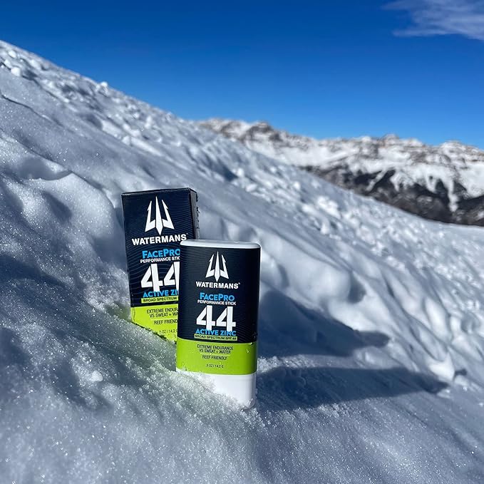 Watermans FacePro SPF 44 Sunscreen Stick - Zinc Oxide Mineral Sunscreen, Reef Safe, Broad Spectrum (Pack of 2)