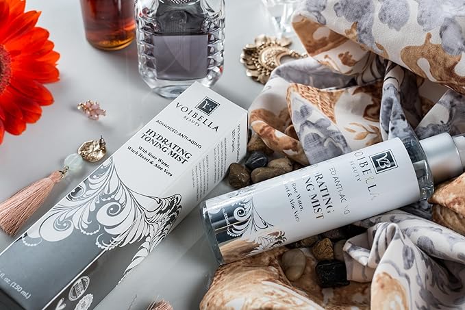 Organic Hydrating Toner for Face Anti-Aging - Rose Water, Witch Hazel & Aloe Vera Toning Facial Mist for Women. Natural Skin Moisturizing Rosewater Spray. Oil Free, Pure, Fresh & Pore Tight