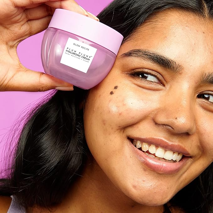 Glow Recipe Plum Plump Hyaluronic Acid Face Cream, Refill - Hydrating, Firming & Plumping Facial Moisturizer for Women & Men - Korean Skin Care with Polyglutamic Peptides for Dry Skin Wrinkles (50ml)