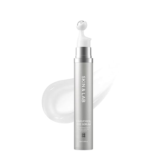 [SKIN&LAB] Bakuchiol Eye Serum with Caffeine, Roll-on Korean Under Eye Serum, Anti-Aging Wrinkle Care for Fine Lines, vegan, cruelty-free (0.5 Fl Oz)