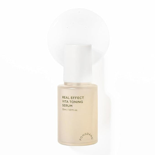 PONGDANG Real Effect Vita Toning Serum | Pore-Refining & Skin-Brightening Care | Lightweight, Non-Greasy Formula with 12 Vitamins, Niacinamide & White Truffle | Korean Skin Care