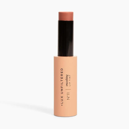 + Lux Unfiltered N°11 Smoothing Hydrating Lip Tint for Women - Tinted Lip Balm with Jojoba & Sunflower Oil - Lightweight, Moisturizing, Semi-Sheer Color - Vegan & Cruelty-Free - Cocoa (Brown)