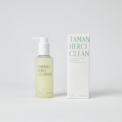 PINKWONDER Tamanu Hero Cleanser 5.07oz (150ml), Tamanu Oil and Salicylic Acid for Acne and Oily Skin, Daily Face Wash with Soothing and Moisturizing, Suitable for Sensitive Skin, Korean Skincare