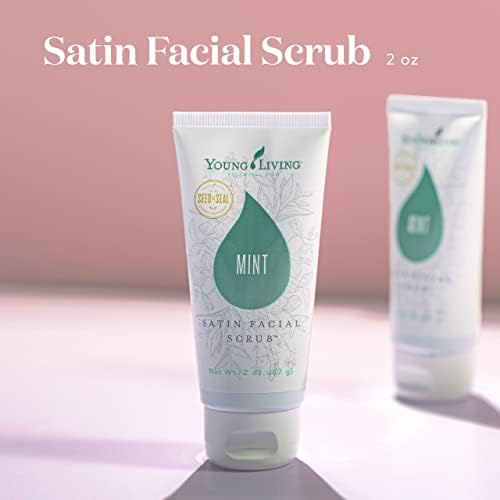 Young Living - Satin Facial Scrub Mint 2 oz | Gentle Exfoliation & Skincare | Dead Skin Removal & Renewal | Bright Complexion | Suitable for All Skin Types