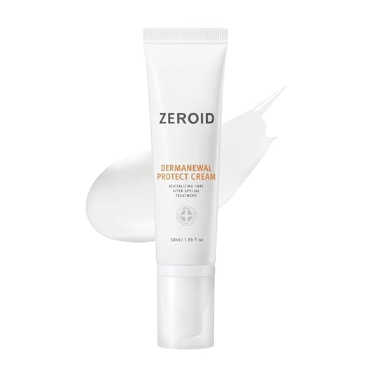 ZEROID | Dermanewal Protect Cream | Revitalizing Care After Special Treatment | Facial Moisturizer & Face Cream for Sensitive Skin | Face Lotion for Dry Skin | Soothing & Hydrating | 1.69 fl oz (50ml)