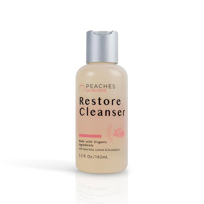 Post-Workout Vegan Face Wash with Gotu Kola, Lemongrass, and Eucalyptus – Refreshes and Cleanses Delicate Skin – Restore Cleanser (5.5 oz)