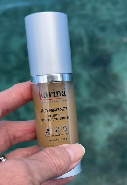 Karina Skincare H2O Magnet Face & Eye Serum – Hydrating Serum with Sodium Hyaluronate & Botanical Extracts – Reduces Fine Lines, Puffiness & Dryness – For All Skin Types – 1 oz
