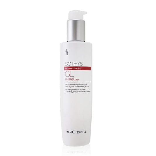 SOTHYS Glysalac Skin Preparer Face Cleanser Gel | Daily Exfoliating with Salicylic Acid & Glycolic Acid | Smoothing Formula for Oily Skin