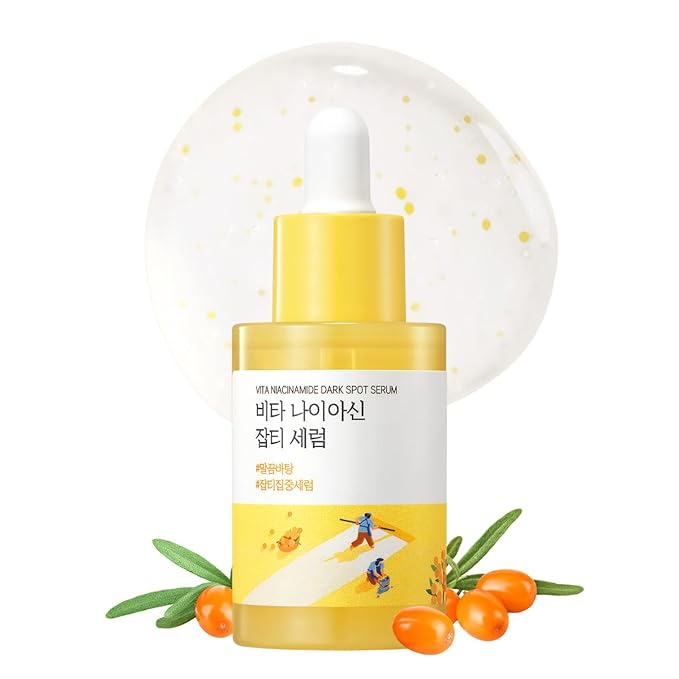 ROUND LAB Vita Niacinamide Dark Spot Serum 1.01 Fl Oz, Radiance-Boosting and Dark Spot Correcting Face Serum with Vitamin C, Improves Uneven Skin Tone, and Enhances Skin Clarity, Korean Skincare
