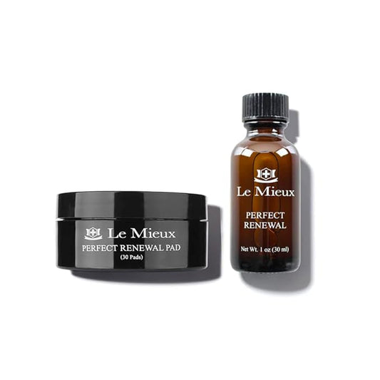 Le Mieux Perfect Renewal Set - Gentle Peel for Face with Mandelic Acid, Hyaluronic Acid, Licorice Root & Niacinamide - Facial Peel Pads for Clogged Pores & Dark Spots & Radiance (30 ml / 30 Pads)
