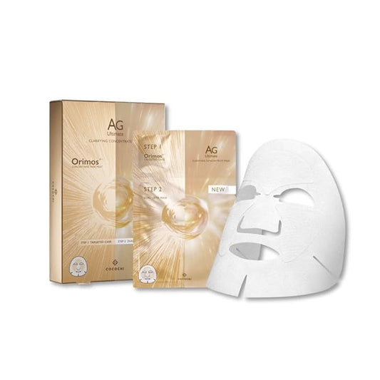 COCOCHI 5 EA Facial Mask Sheet for Women with Vitamin C Face Serum, Anti Aging Sheet Mask by Vitamin B5 & Squalane for Fine Line, Moisturizing Face Mask Skincare from Japan, AG Clarifying Concentrate