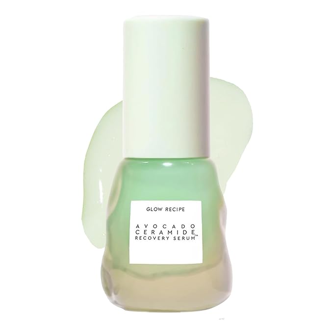 Glow Recipe Avocado Ceramide Serum - Soothing, Hydrating Face Serum for Women & Men, Redness Relief & Skin Barrier Repair - Lightweight, Milky Korean Skincare for Dry, Sensitive Skin (30 ml)