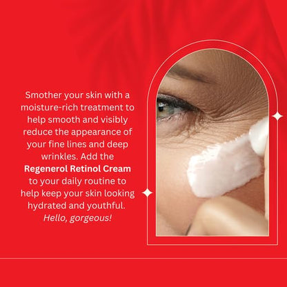 Consult Beaute - Regenerol Retinol Face Cream - Moisture Rich Regenerating Facial Daily Treatment Cream - Visibly Reduce Appearance of Fine Lines and Wrinkles - 1.7 oz.