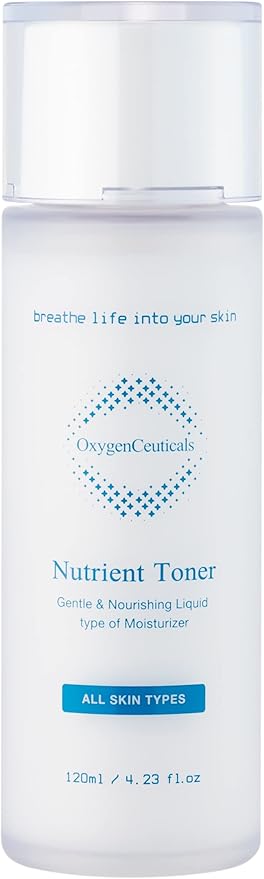 OxygenCeuticals Nutrient Toner – Essence-Type Hydrating Toner for Dry Skin, Deep Moisture & Nourishing Care with Sodium Hyaluronate, Portulaca & Allantoin Extracts. 4.05 fl.oz (120ml)