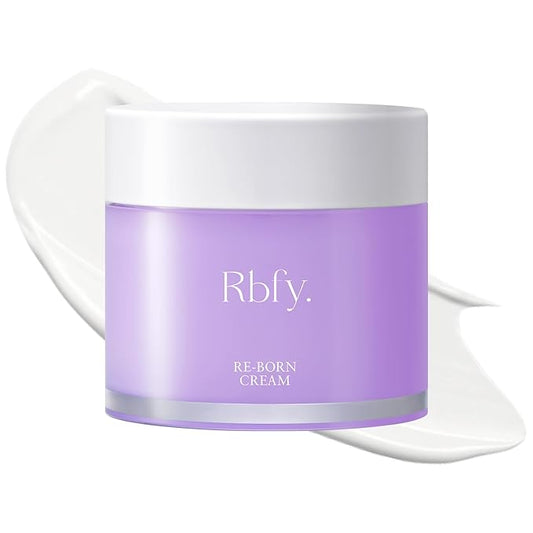 Re-Born Cream – Daily Lightweight Hydrating Anti-Wrinkle Dewy Moisturizer with Evening Primrose Flower Extract and Panthenol Korean Skincare for All Skin Types – (80ml | 2.71 fl. oz.)