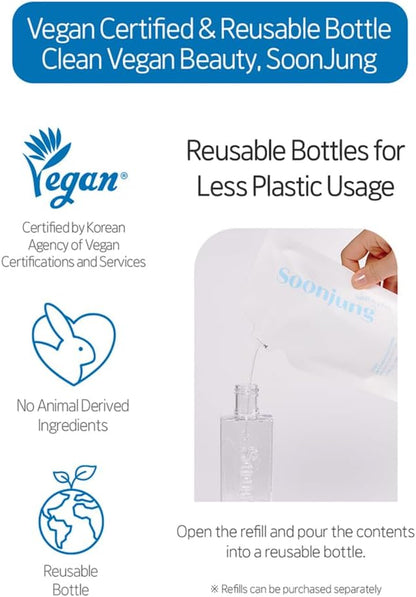 ETUDE SoonJung pH5.5 Relief Toner, Toner for Face, Hydrating Toner for Sensitive Skin, Vegan Face Toner, Panthenol, Madecassoside, Moisturizer, Korean Skin Care, Korean Toner, Beauty (11.83 Fl Oz)