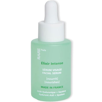 RARE Paris - Élixir Intense - Nourishing Facial Serum - Hydrating & Brightening - With Hyaluronic Acid & Squalene - Nourishing, Firming & Revitalizing - Multi-Active Serum Formula - 1oz