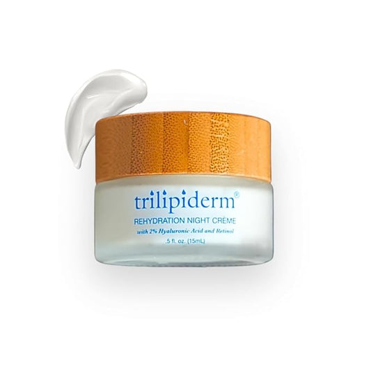 Trilipiderm Rehydration Night Crème .5oz Travel Size Night Rejuvenation with Anti-Aging Hyaluronic Acid and Retinol