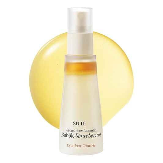SU:M Secret Pore Ceramide Bubble Spray Serum (2 fl oz) - Korean Skincare Hydrating, Pore-Refining Mist for Skin Barrier Strengthening with Cyto-ferm Activator™, Salicyloyl Phytosphingosin
