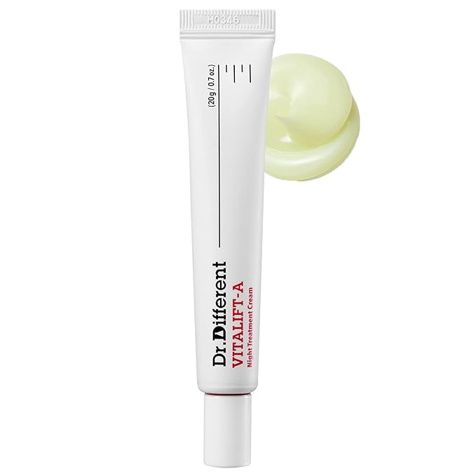 Dr.Different VITALIFT-A Retinal 0.05% - Anti-Aging And Anti-Wrinkle Night Treatment For Lifting And Firming-Face Moisturizer Cream With Vitamin A & Hyaluronic Acid, 0.7oz.