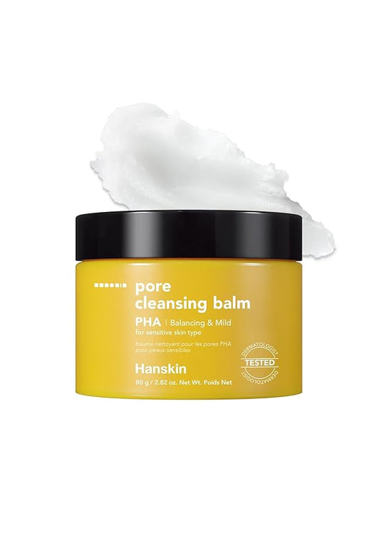 Hanskin PHA Pore Cleansing Balm, Gentle Blackhead Cleanser and Makeup Remover Balm for Sensitive Skin [PHA/2.82 oz]