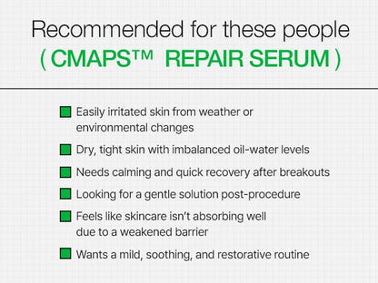 INFODPLUS CMAPS 62 Repair Serum – Aloe Vera & Adenosine | Soothing, Redness Relief, Anti-Wrinkle Repair Serum for Sensitive Skin
