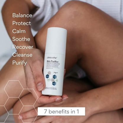 Clinisoothe+ Skin Purifier – Daily Cleanser and Acne Treatment for Face & Body, with Hypochlorous Technology to Prevent Breakouts & Promote Rapid Recovery, For All Skin Types (3.4oz Spray Bottle)