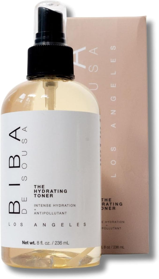 BIBA DE SOUSA The Hydrating Toner with Phospholipids - Intense Hydration & Anti Pollutant - Makeup Setting Spray - for All Skin Types and Tones (8oz)