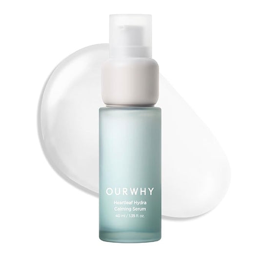 OURWHY Heartleaf Hydra Calming Serum (1.35fl oz) - Soothing & Hydrating Serum for Sensitive Skin. With Heartleaf Extract, Hyaluronic Acid & Panthenol