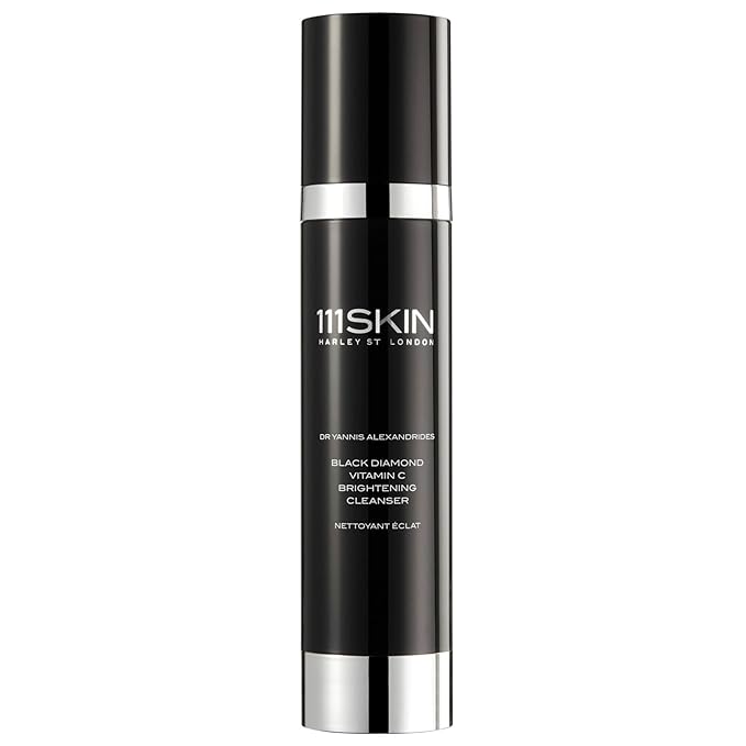 111SKIN Black Diamond Vitamin C Cleanser Face Wash for All Skin Types, Foaming Facial Cleanser with Peptidic Microalgae Complex for Dull Uneven Skin Tone & Dark Spots 3.4 fl oz